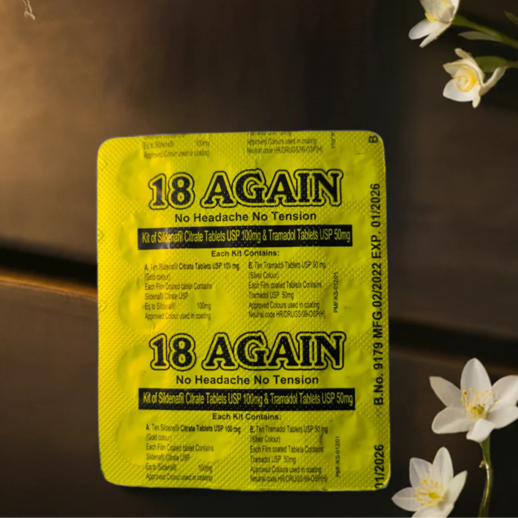 18 Again (No Headache No Tension) Sildenafil + Tramadol – CurePill